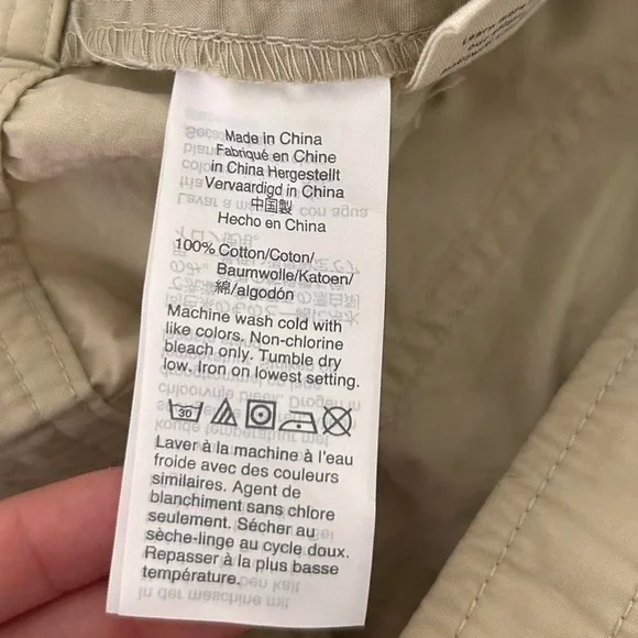 Madewell light khaki chino style 100% pleated long shorts high rise sz 8 - Picture 6 of 7